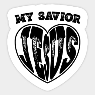 I love my savior Jesus Sticker